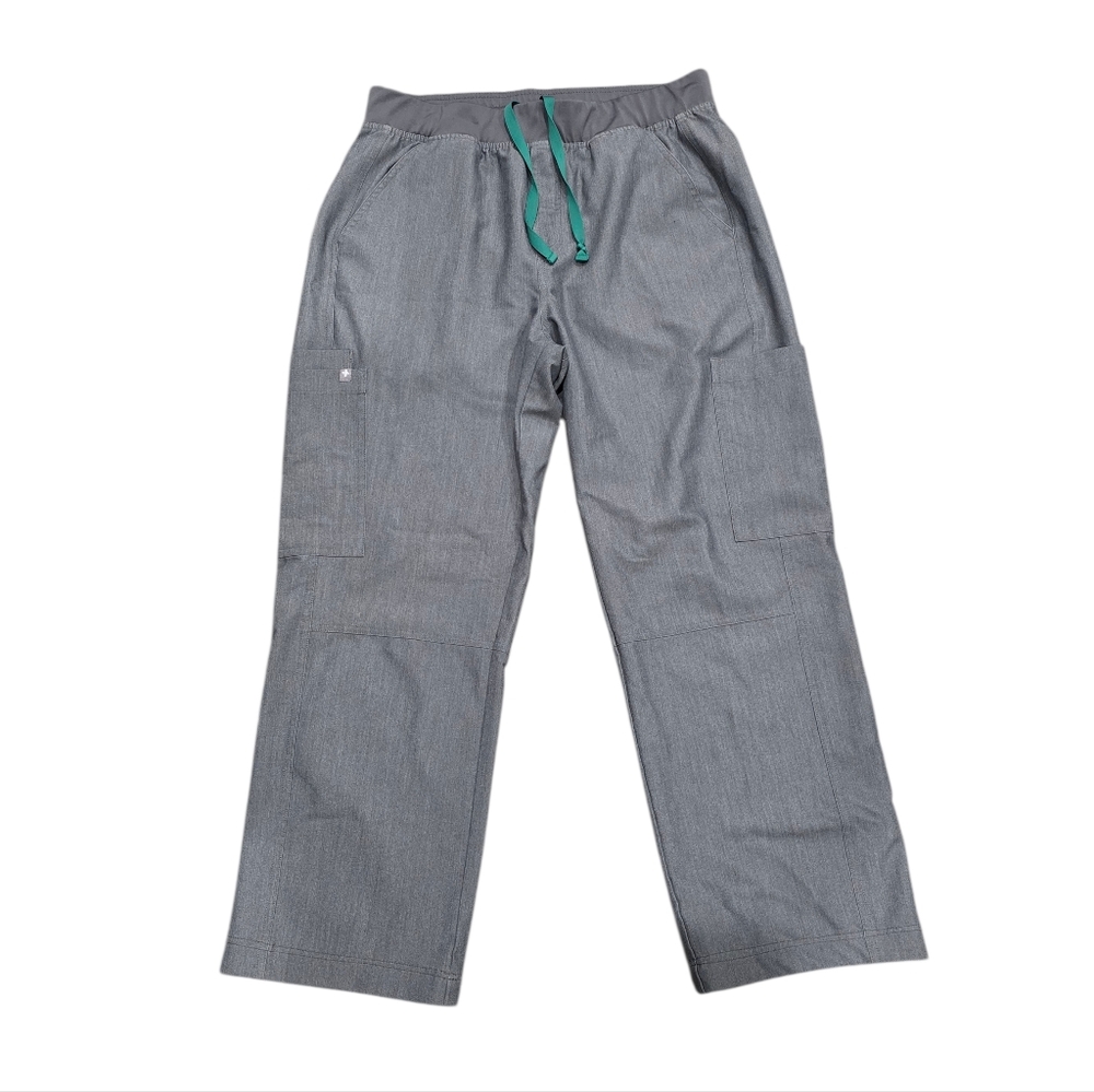 FIGS CARGO SCRUB PANTS GRAPHITE L